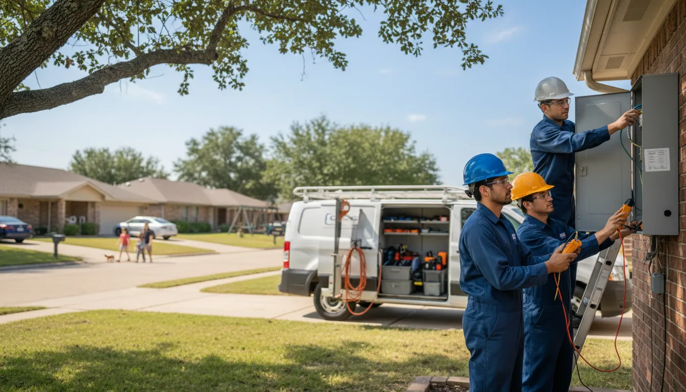 Certified electrician providing emergency electrical services in Trenton, TX